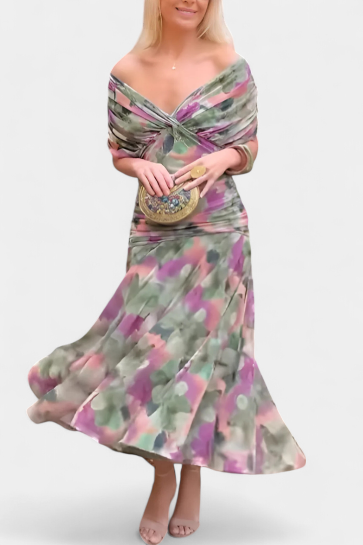 Celine - Elegantes Off-Shoulder Kleid