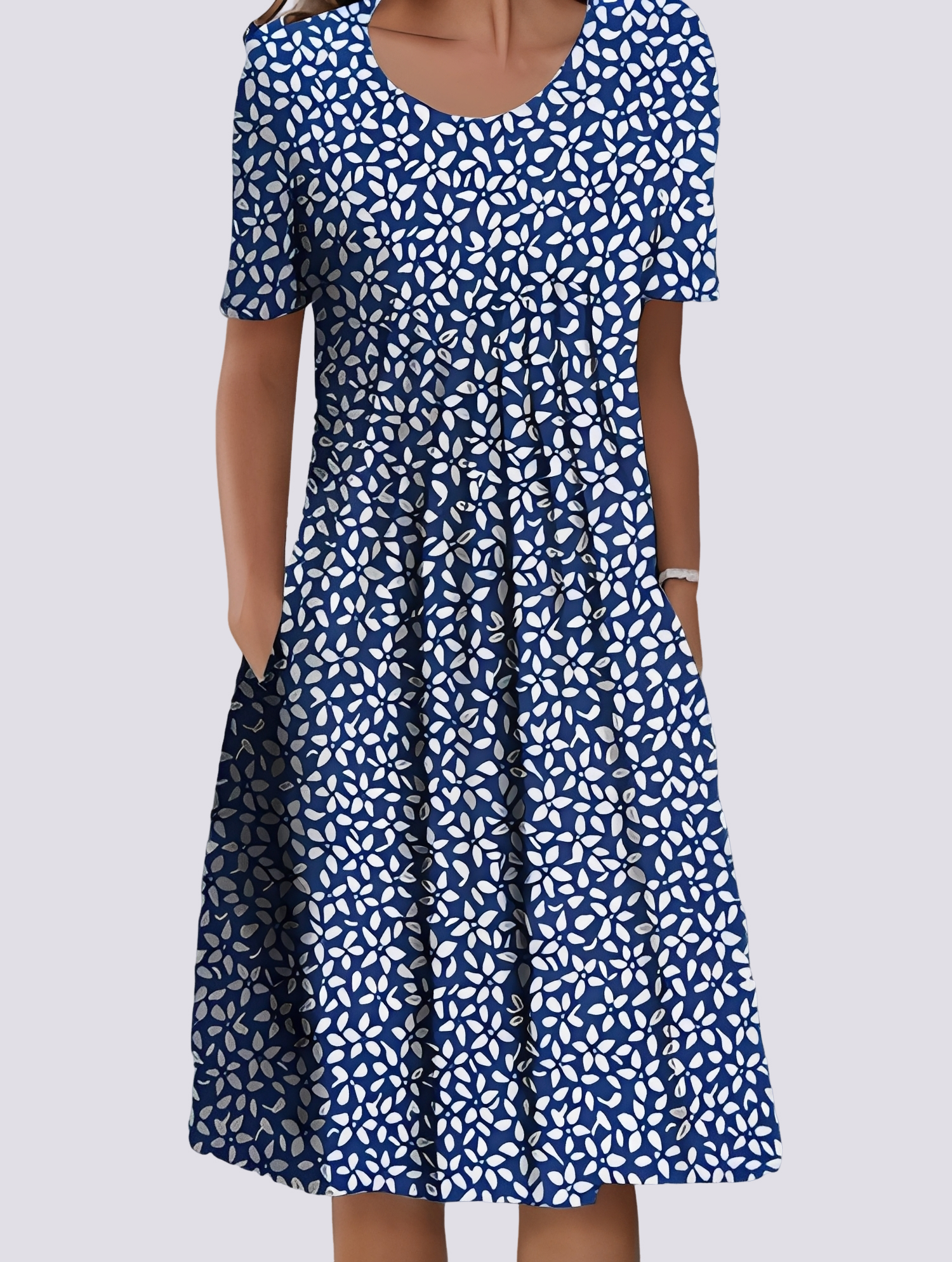 Aminah - Lässiges Damenkleid mit Blumenmuster