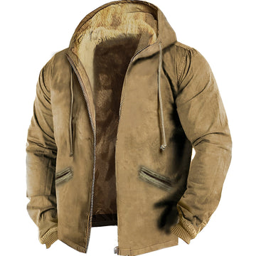 Bernard - Warme Kapuzenjacke mit Sherpa-Futter für Herren