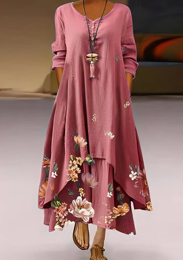 Belle - Elegantes und fließendes Kleid mit Muster für Damen