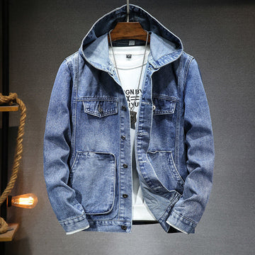 Marcus - Moderne Jeansjacke mit Kapuze für Herren
