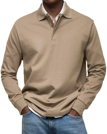 Rowan - Elegantes Langarm-Poloshirt für Herren