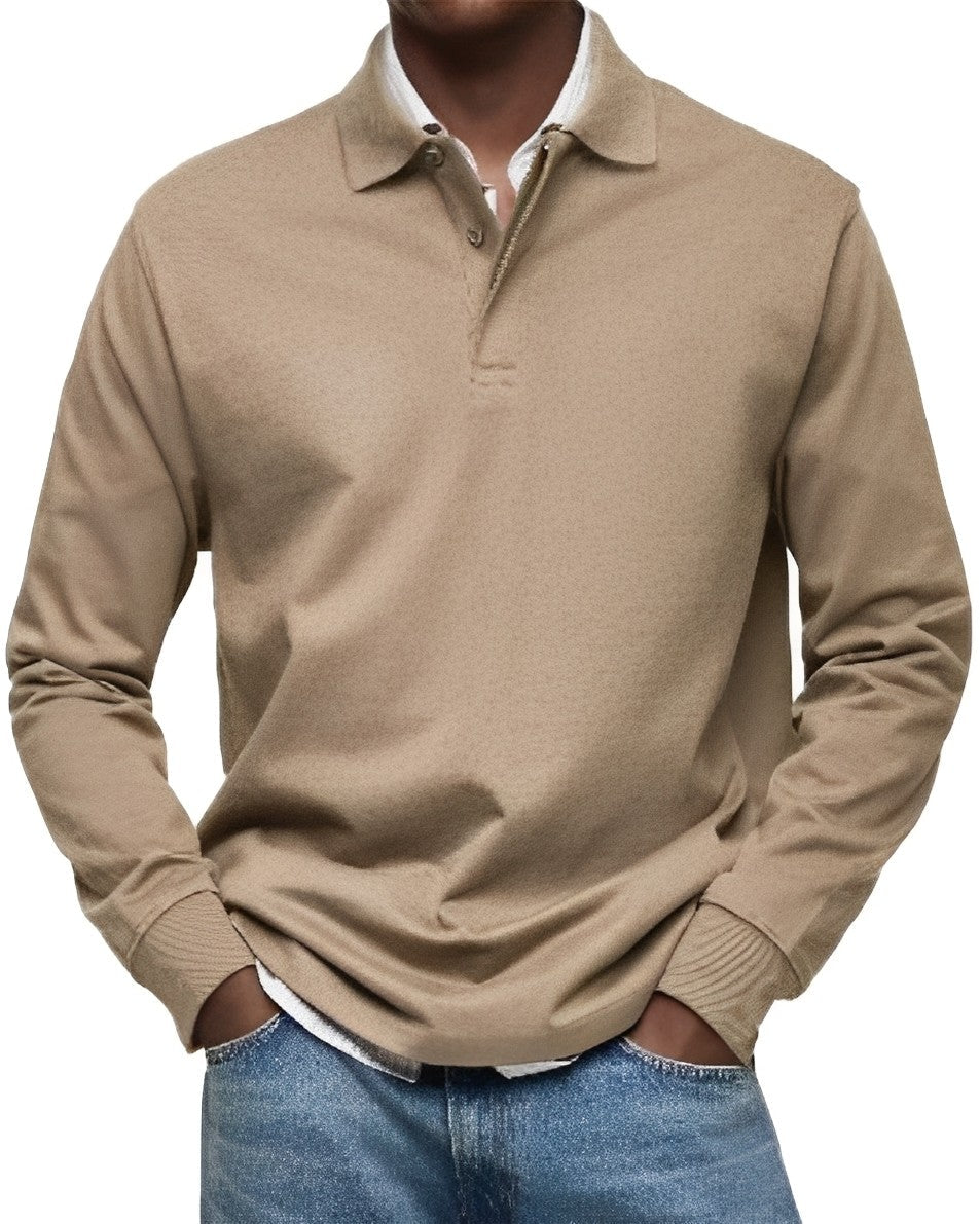 Rowan - Elegantes Langarm-Poloshirt für Herren