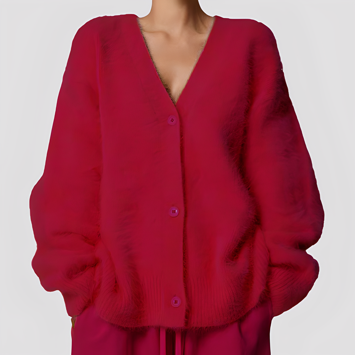 Lavena - Angenehmer Pullover mit Knopfleiste