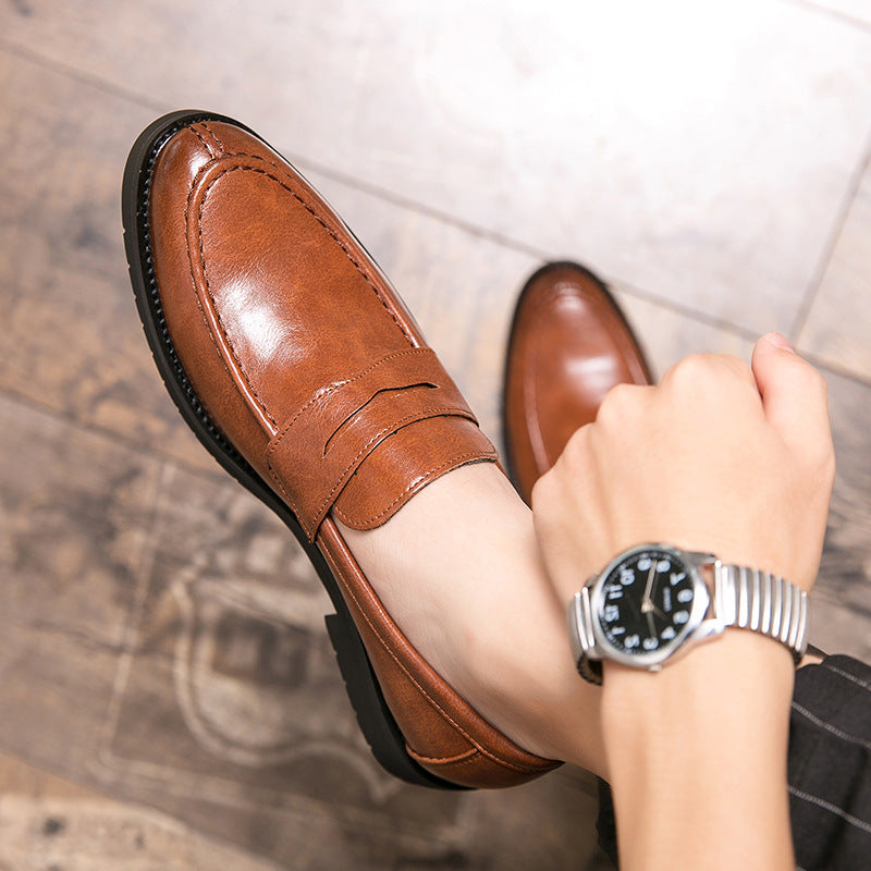 Edward - Elegante Penny Loafers mit runder Spitze für Herren