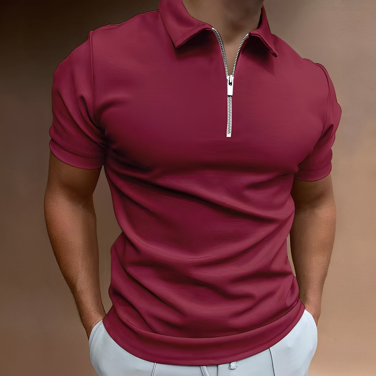 Carlos - Schickes Polo mit Reißverschluss für Herren