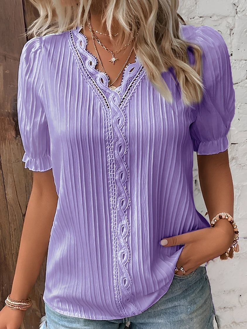 Kristina - Elegante Bluse mit V-Ausschnitt für Frauen
