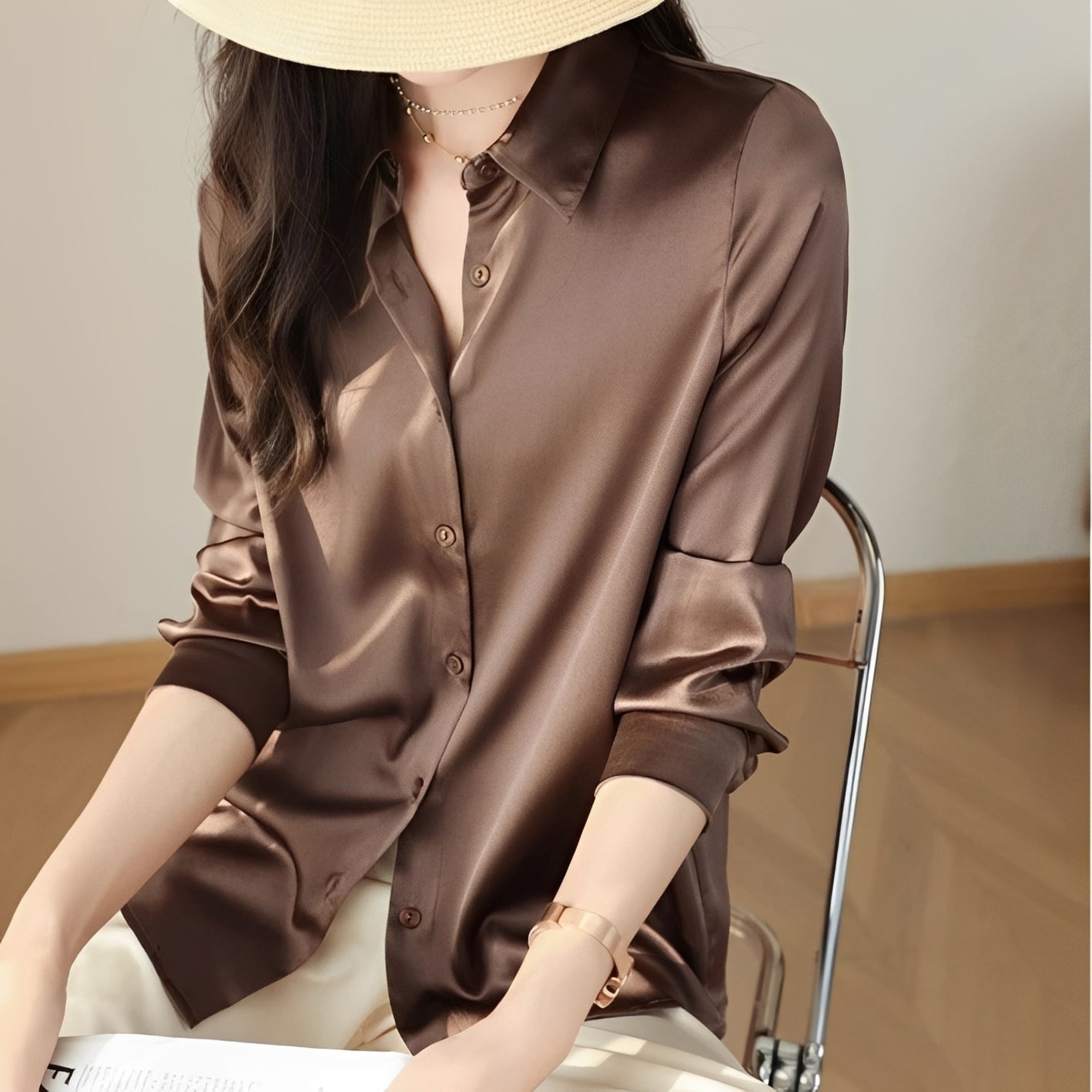 Annalise - Elegante Bluse für Frauen mit Knopfleiste