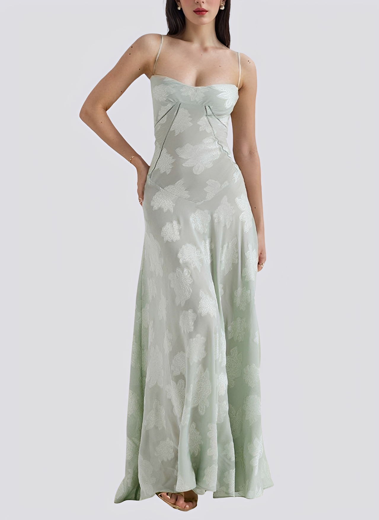 Lucia - Elegantes, eng geschnittenes Maxikleid für Damen