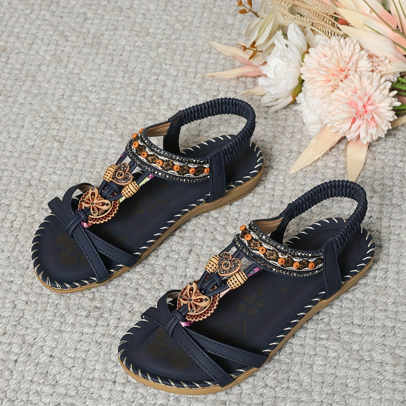 Genevieve - Retro-Zehenstegsandalen für Damen