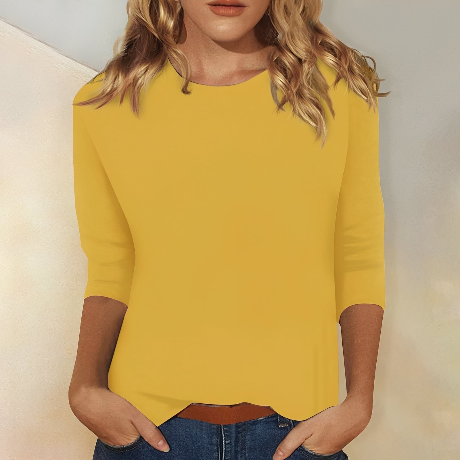 Kathryn - Damen Shirt mit 3/4-Ärmeln, locker