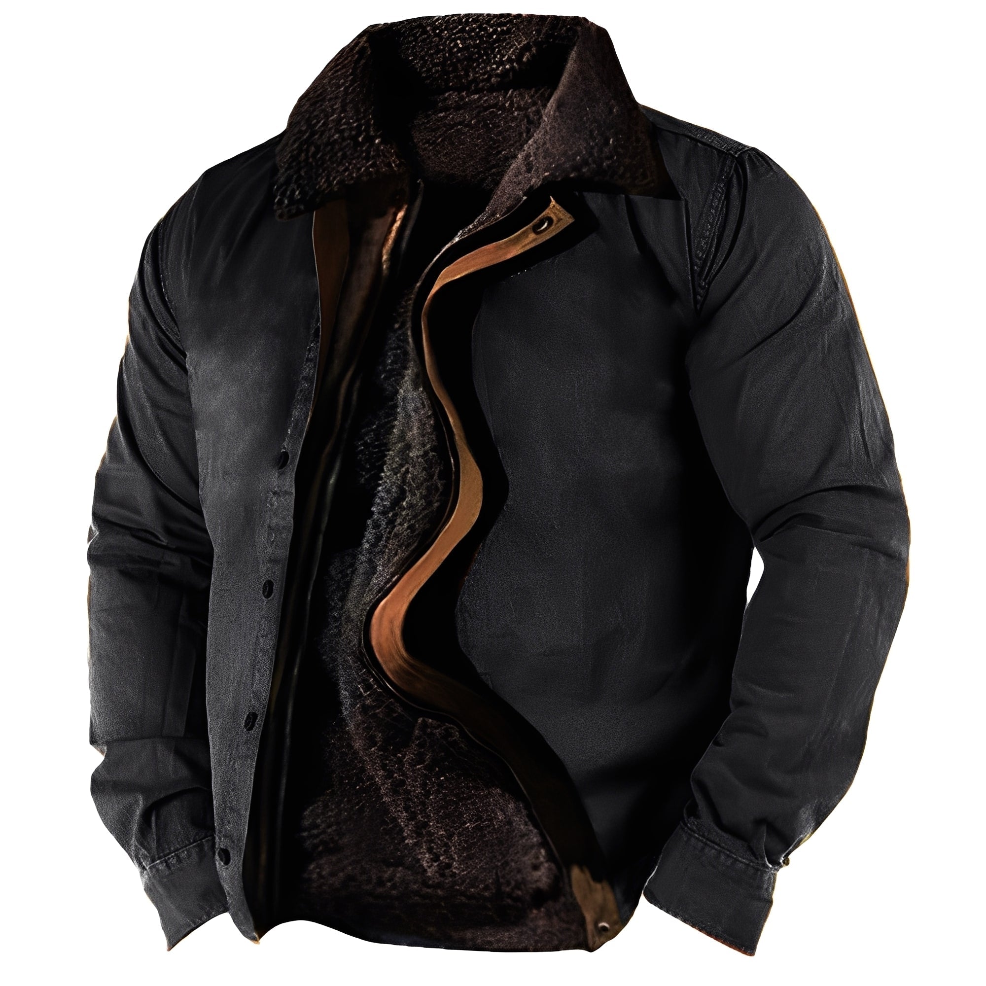 Hubert - Herrenjacke mit klassischem Stil und Sherpa-Futter