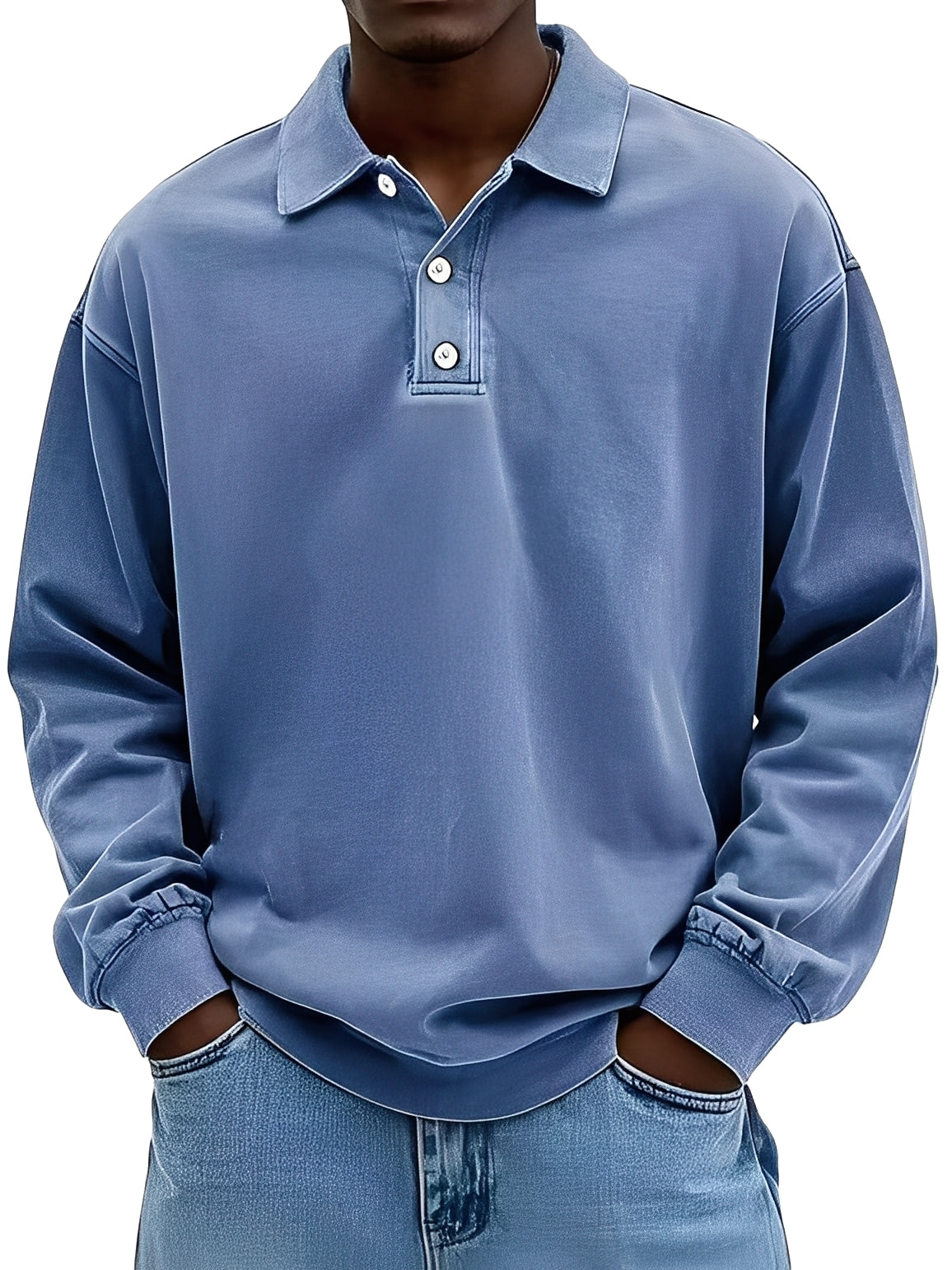 Clayton - Klassisches Langarm-Poloshirt für Herren