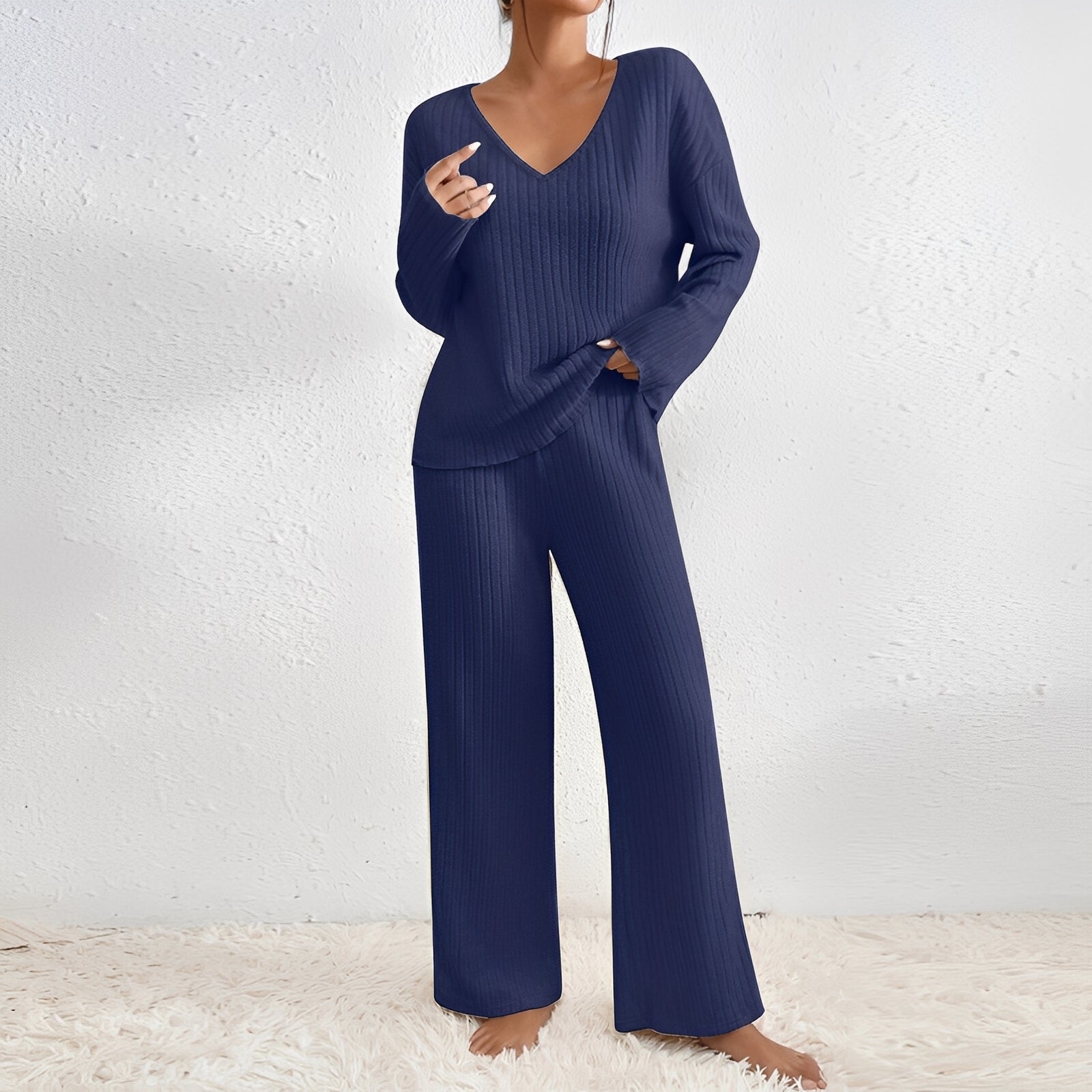 Carly - Zeitgemäßes gestricktes Set für Frauen, bestehend aus zwei Teilen
