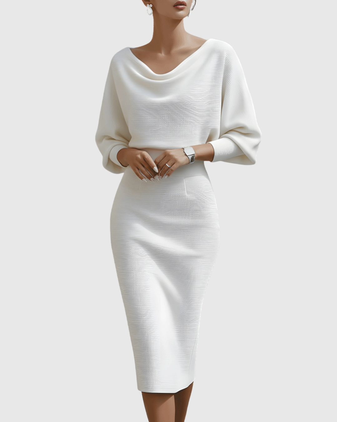 Danaya – Stilvolles Midikleid mit Drapierung