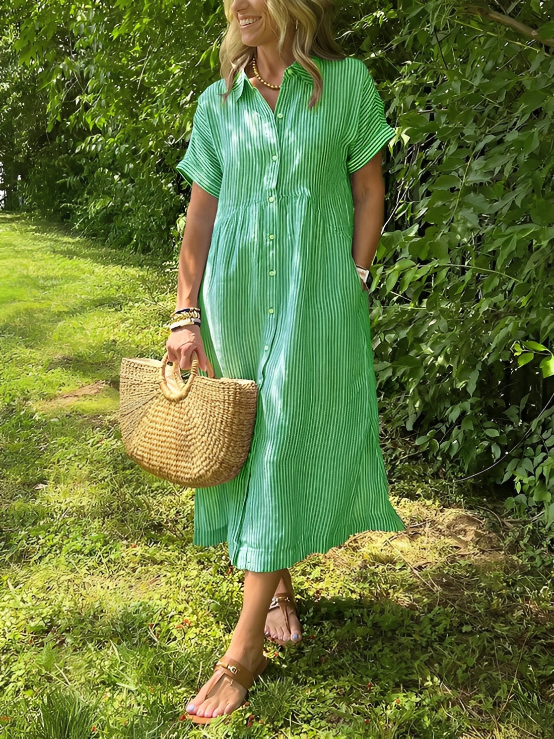 Alana - Lässiges gestreiftes Hemdkleid für Frauen