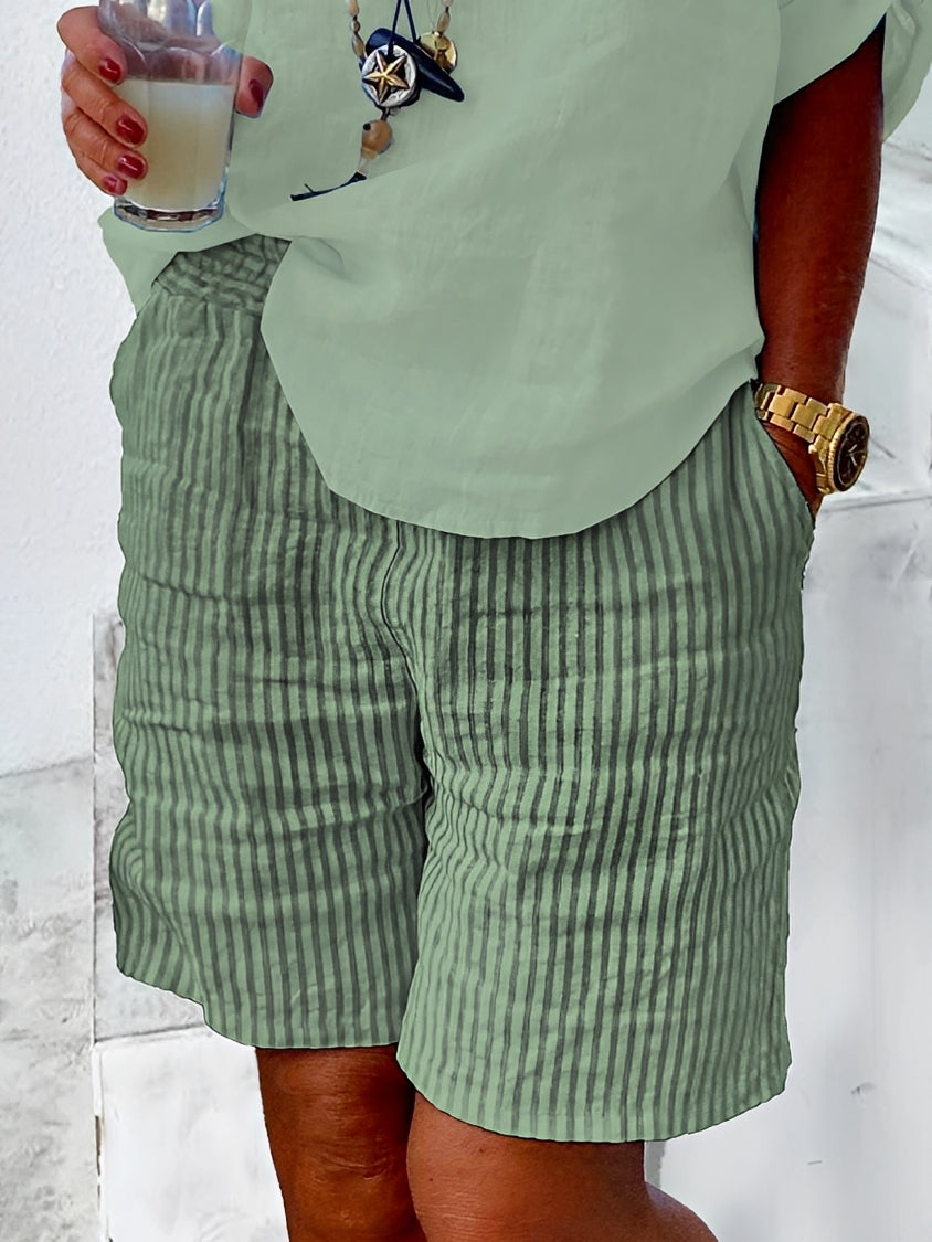 Kallie - Elegante gestreifte Shorts für Frauen
