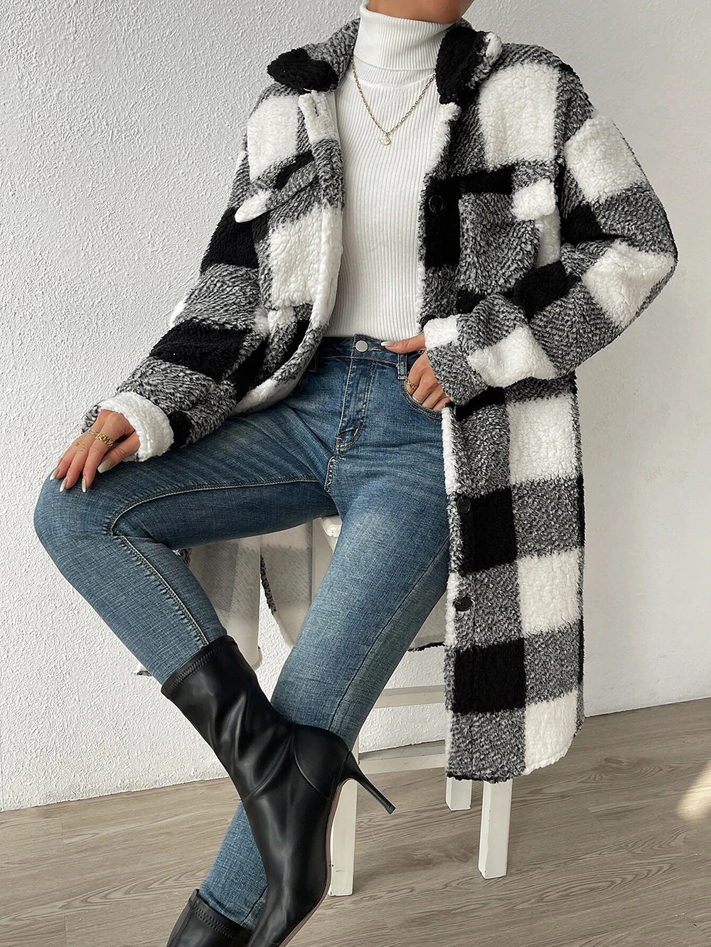 Rachel - Eleganter, warmer Fleece-Mantel für Damen