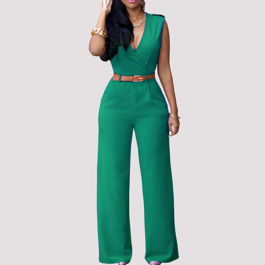Esther - Schicker Jumpsuit mit Gürtel für Damen