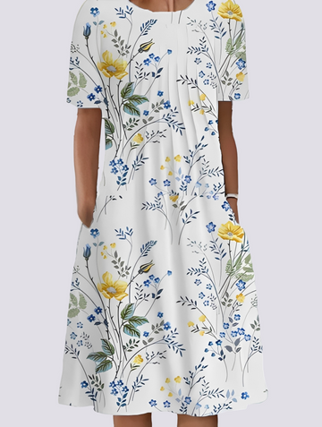 Aminah - Lässiges Damenkleid mit Blumenmuster