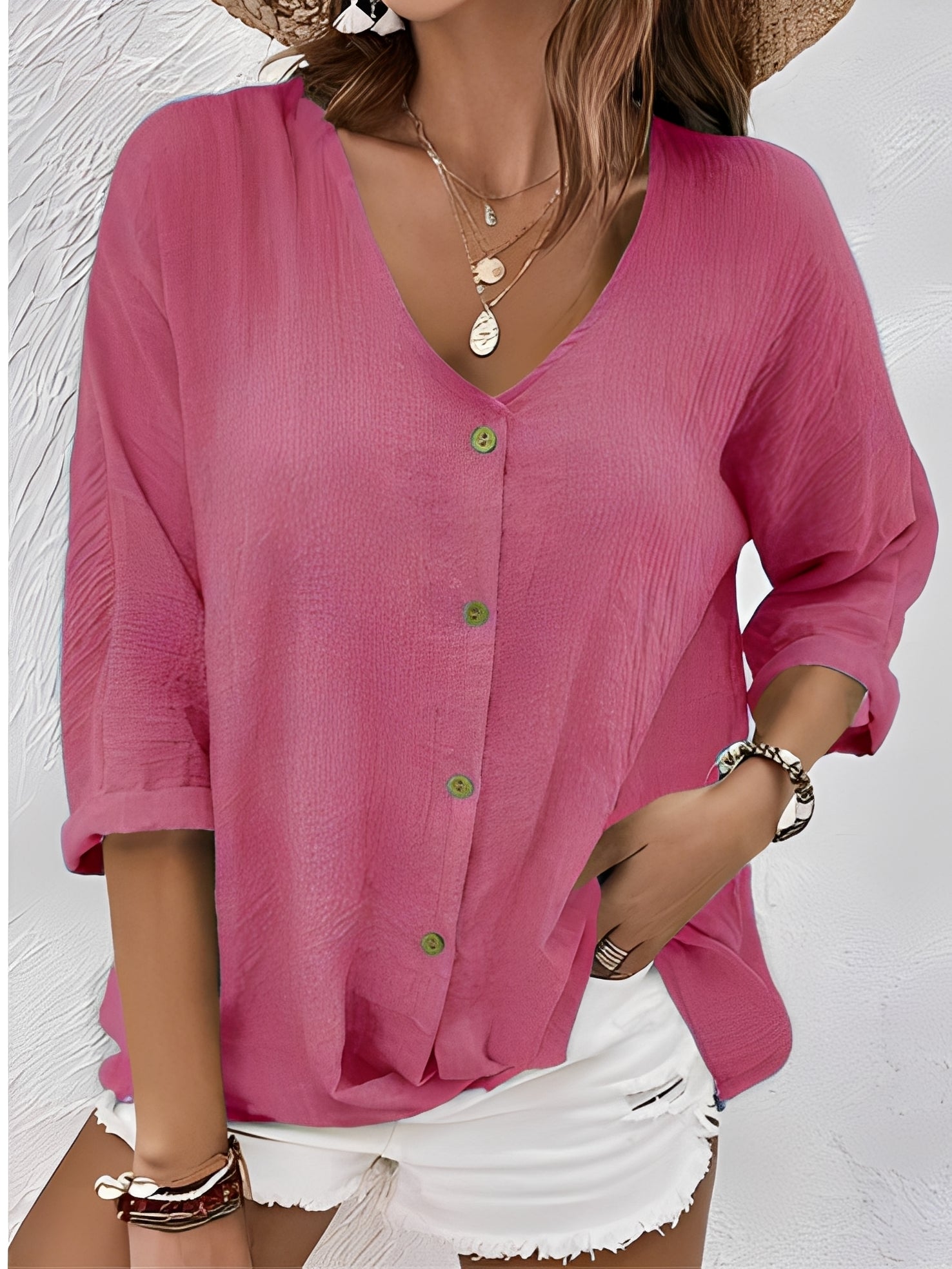 Belle - Bequemes Damen-Shirt mit V-Ausschnitt