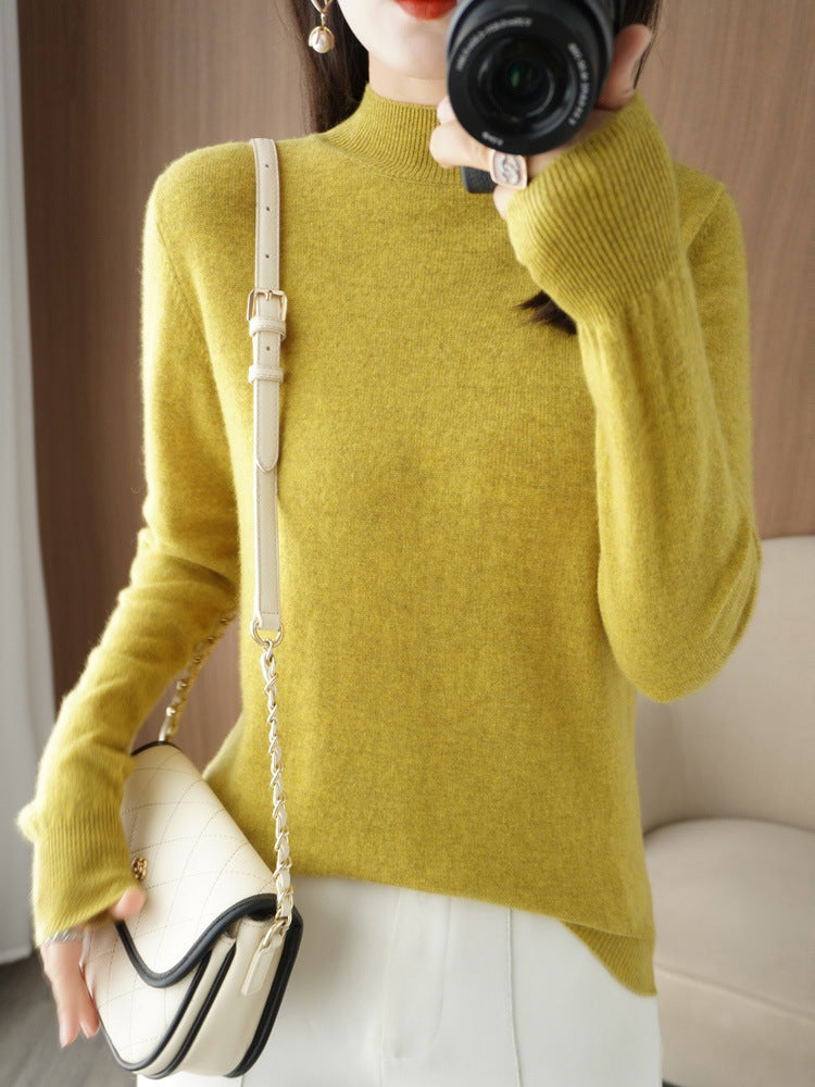 Carrie - Eleganter, warmer Damenpullover mit Stehkragen