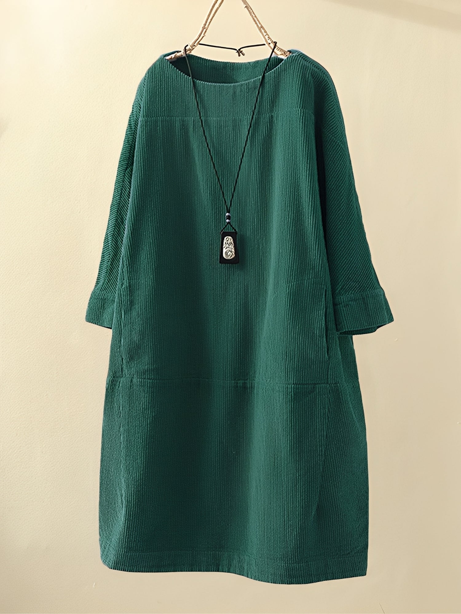 Ellen - Bequemes Cord-A-Linien-Kleid für Damen