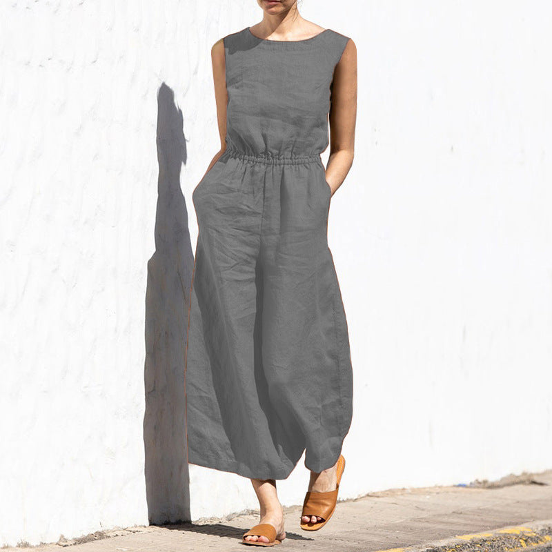 Angela - Ärmelloser, lässiger Jumpsuit für Frauen