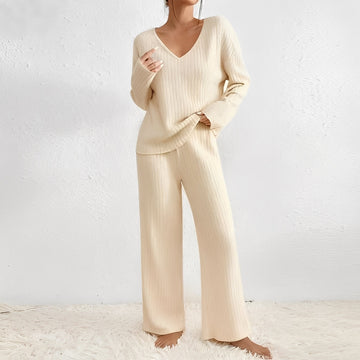 Carly - Zeitgemäßes gestricktes Set für Frauen, bestehend aus zwei Teilen