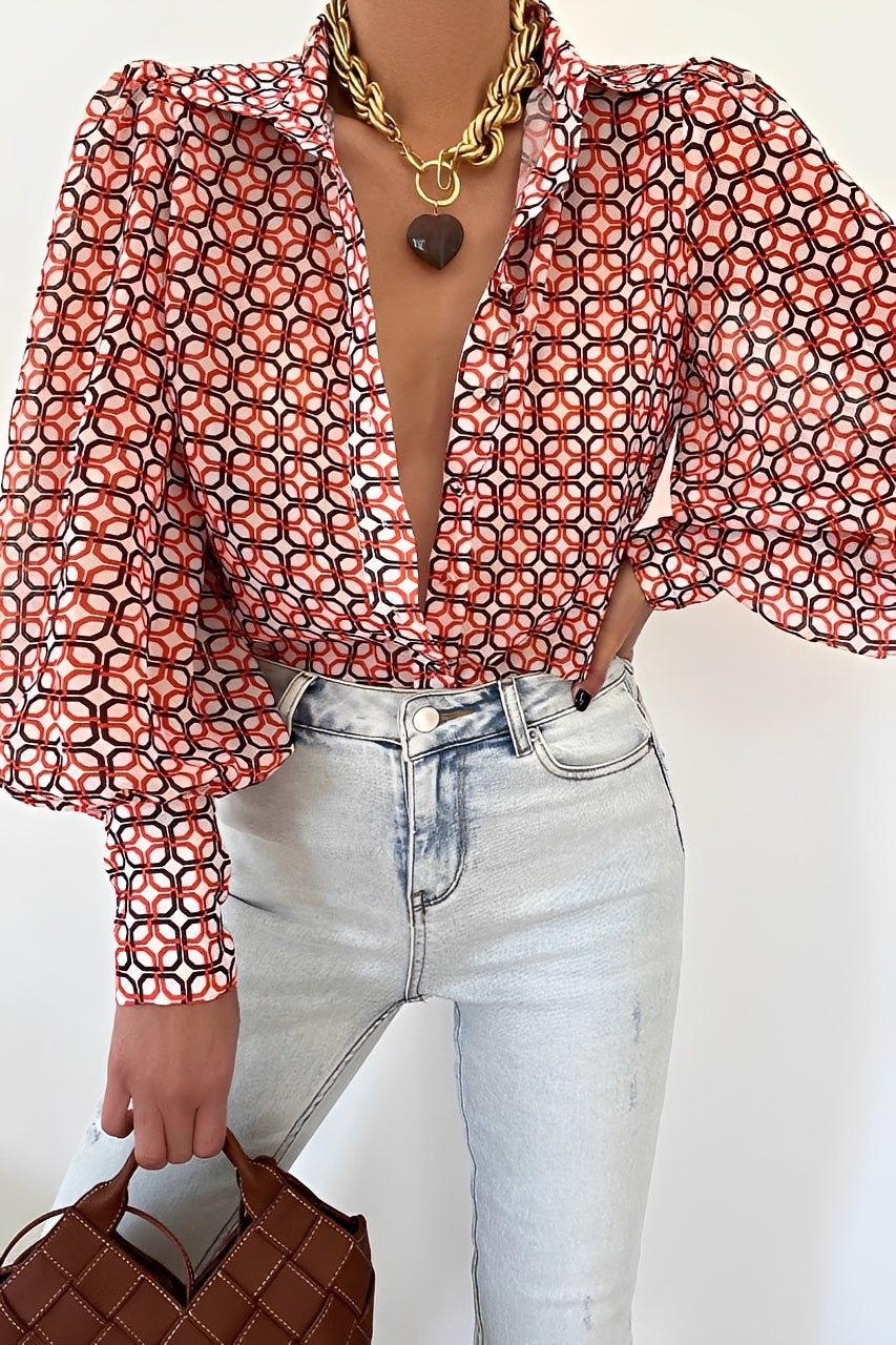 Carla - Schicke Bluse mit Ballonärmeln für Damen