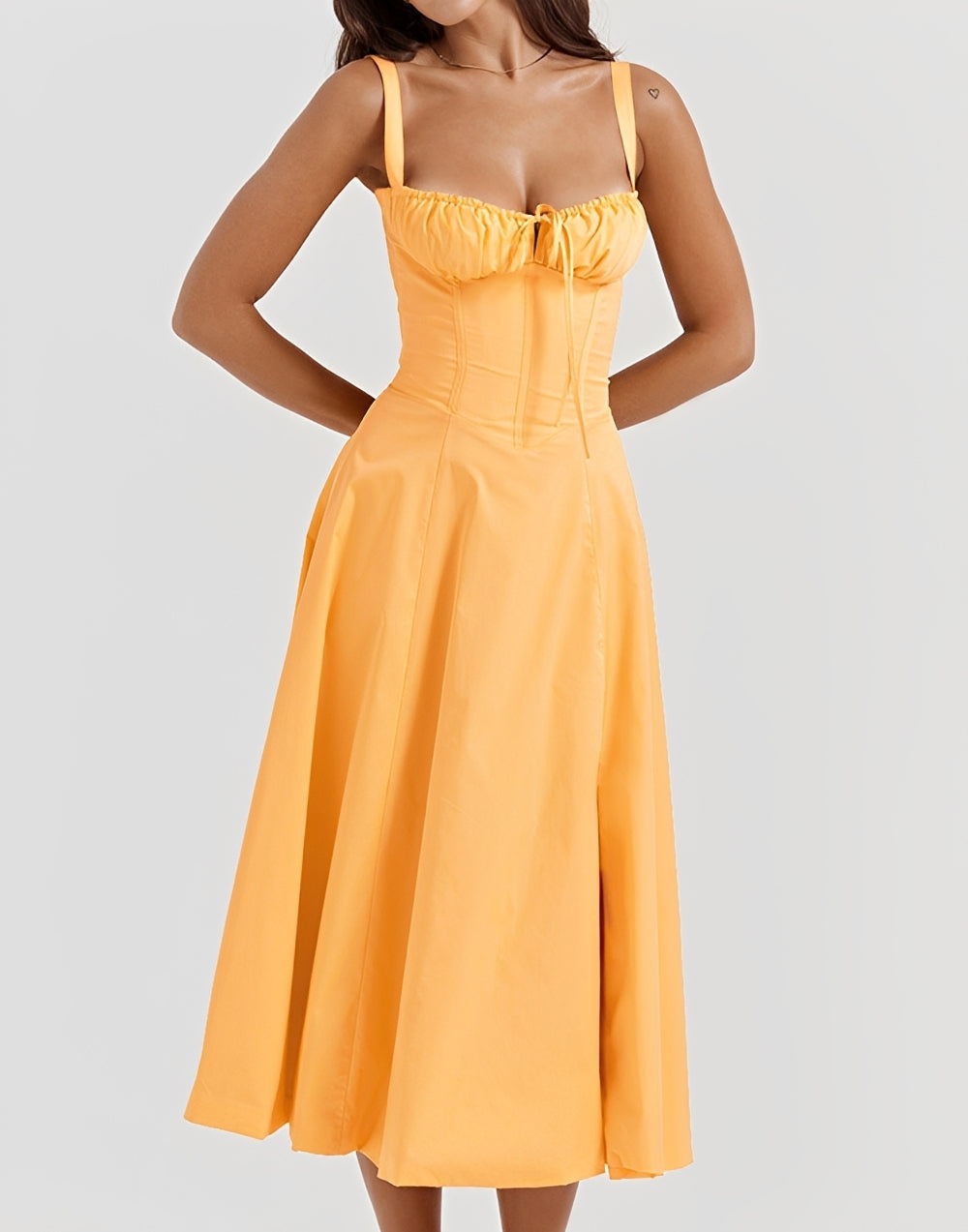 Alyssa - Schmal geschnittenes Midi-Kleid mit Blumenmuster für Damen