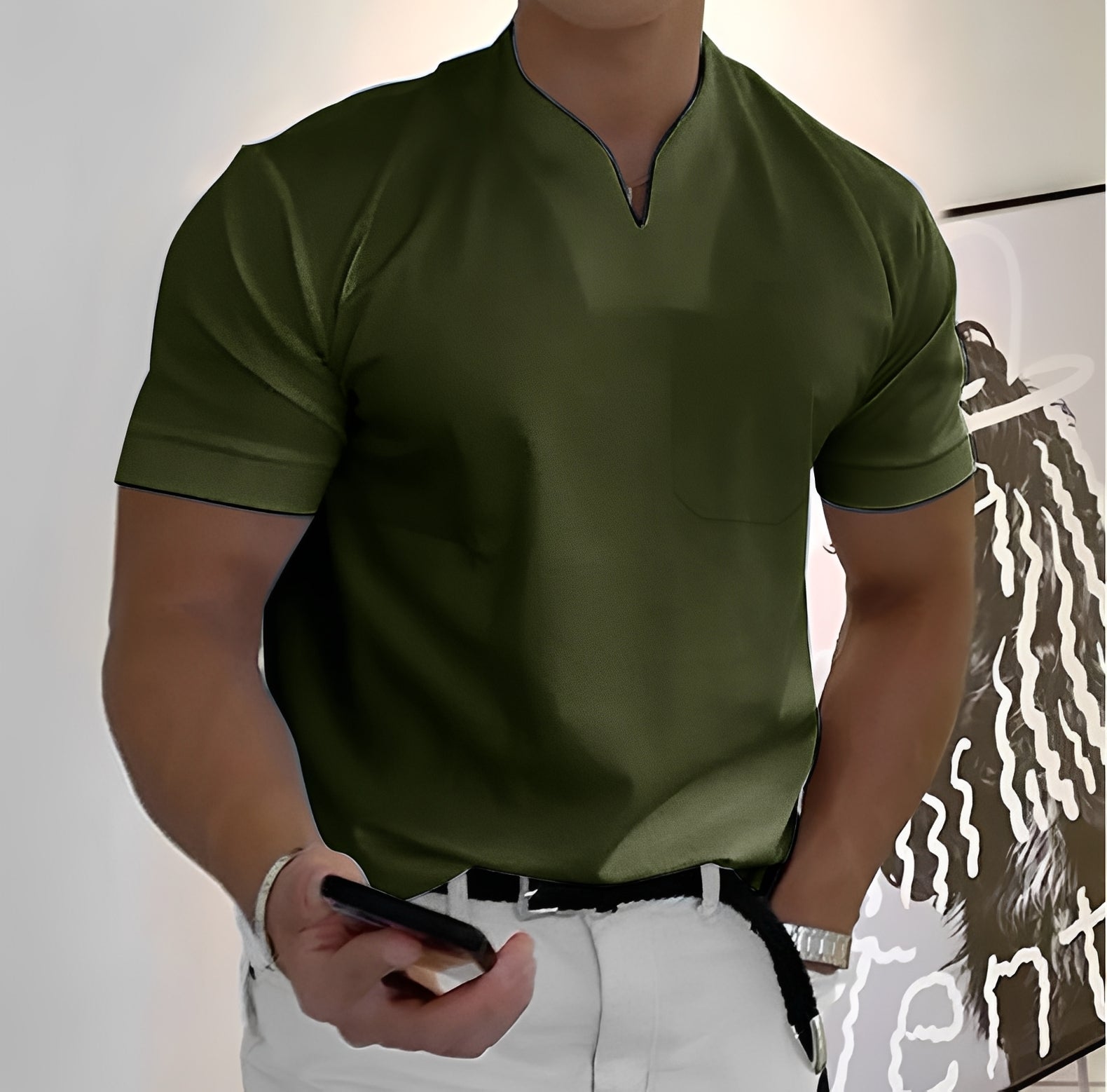Joel - Lässiges Hemd mit Gummizug für Männer