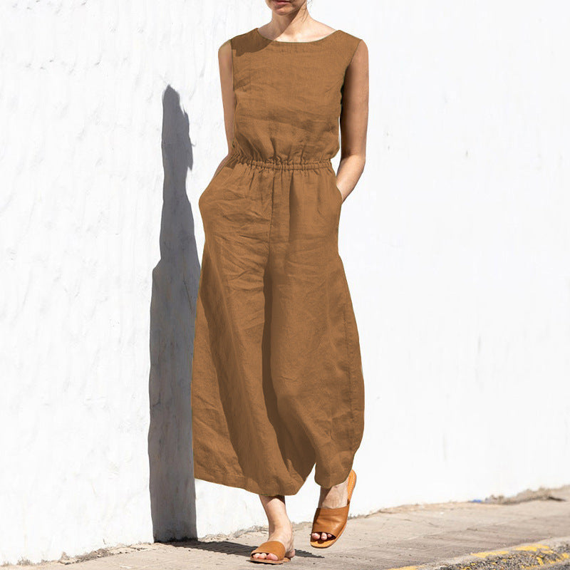 Angela - Ärmelloser, lässiger Jumpsuit für Frauen