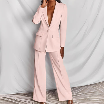 Darcey - Breites, modernes Damenanzug-Set mit Blazer und Hose
