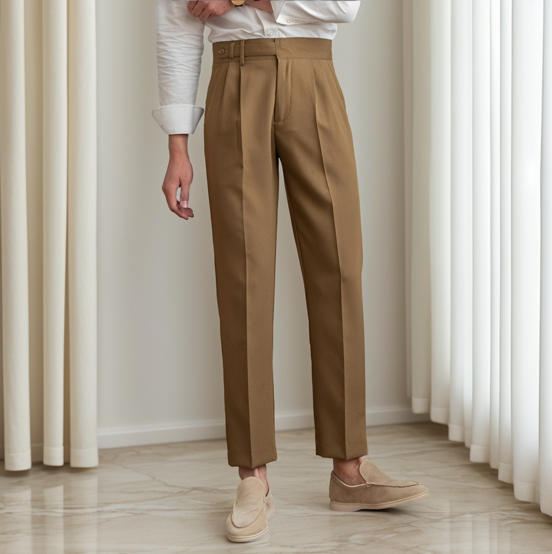 Kristian - Elegante Plissee-Hose mit Schnalle für Herren