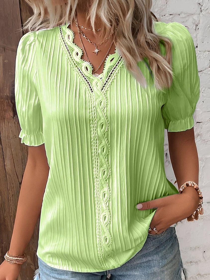 Kristina - Elegante Bluse mit V-Ausschnitt für Frauen