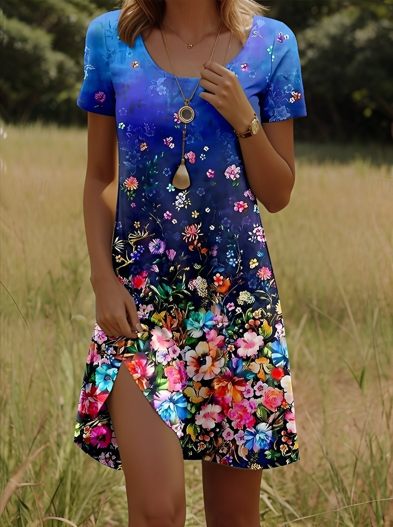 Lyssa - Elegantes bedrucktes Kleid für Damen