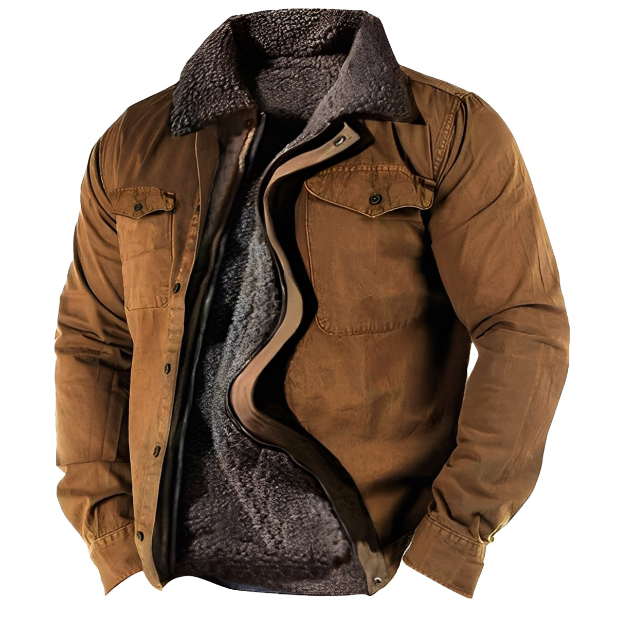 Hubert - Herrenjacke mit klassischem Stil und Sherpa-Futter