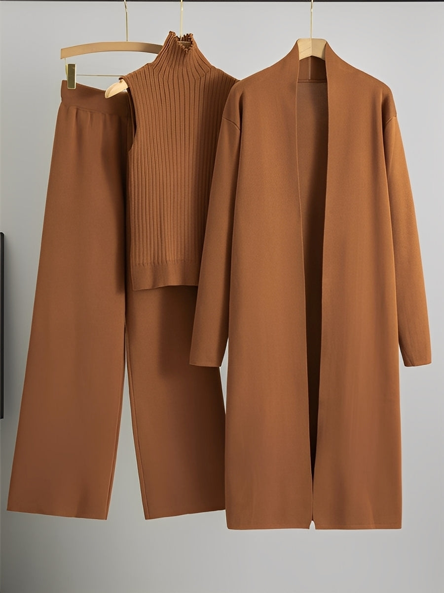 Angie - Schickes 3-teiliges Strickset für Damen