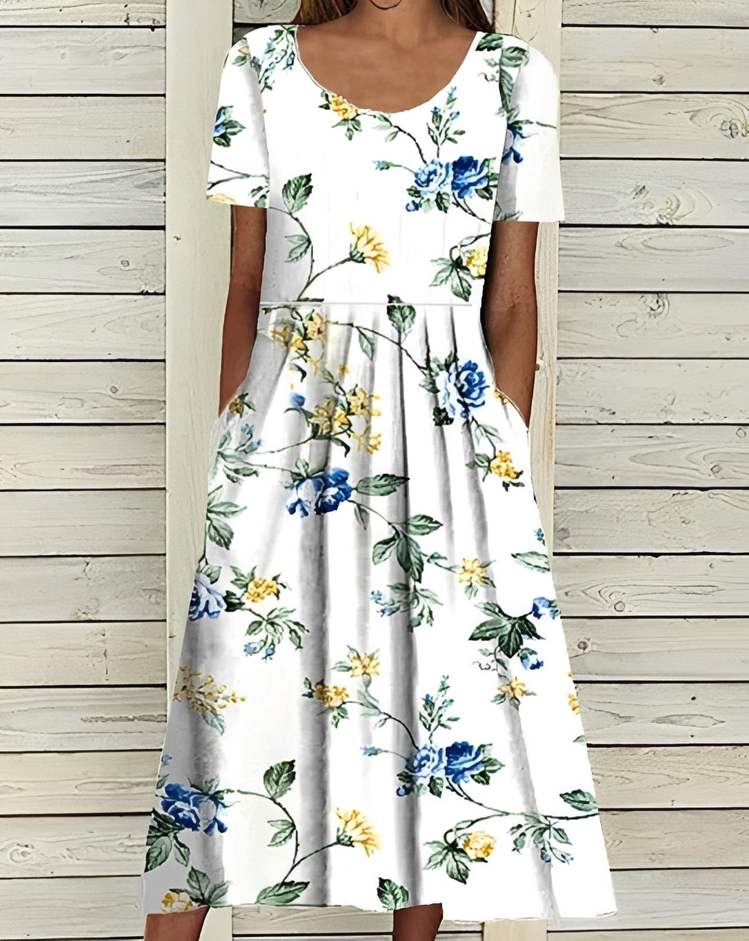 Tiffany - Stilvolles Midikleid mit Blumenmuster für Damen