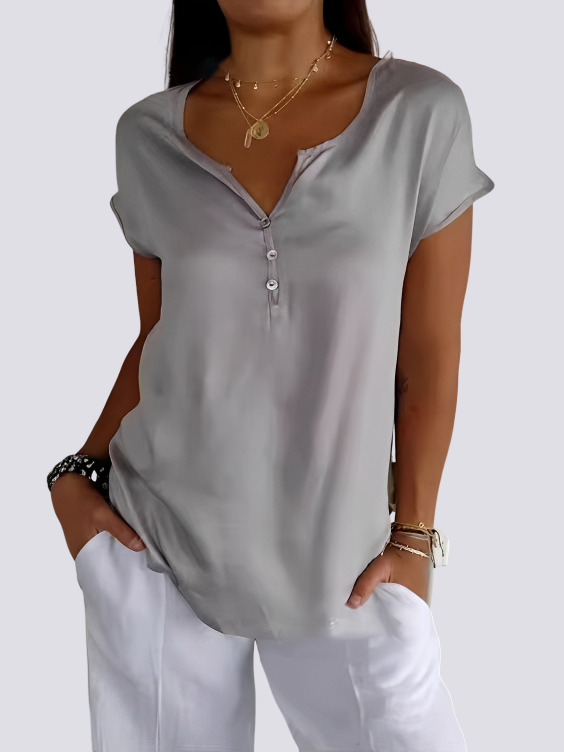 Angela - Bequemes Damen-Kurzarmshirt