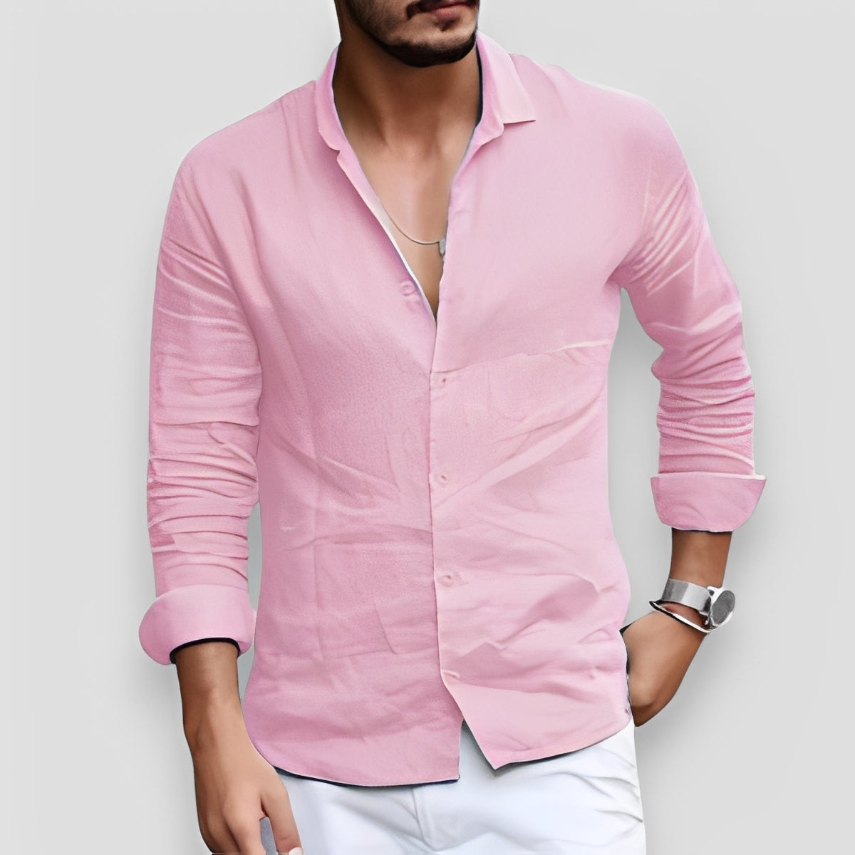 Félicien - Traditionelles Herren-Langarm-Poloshirt