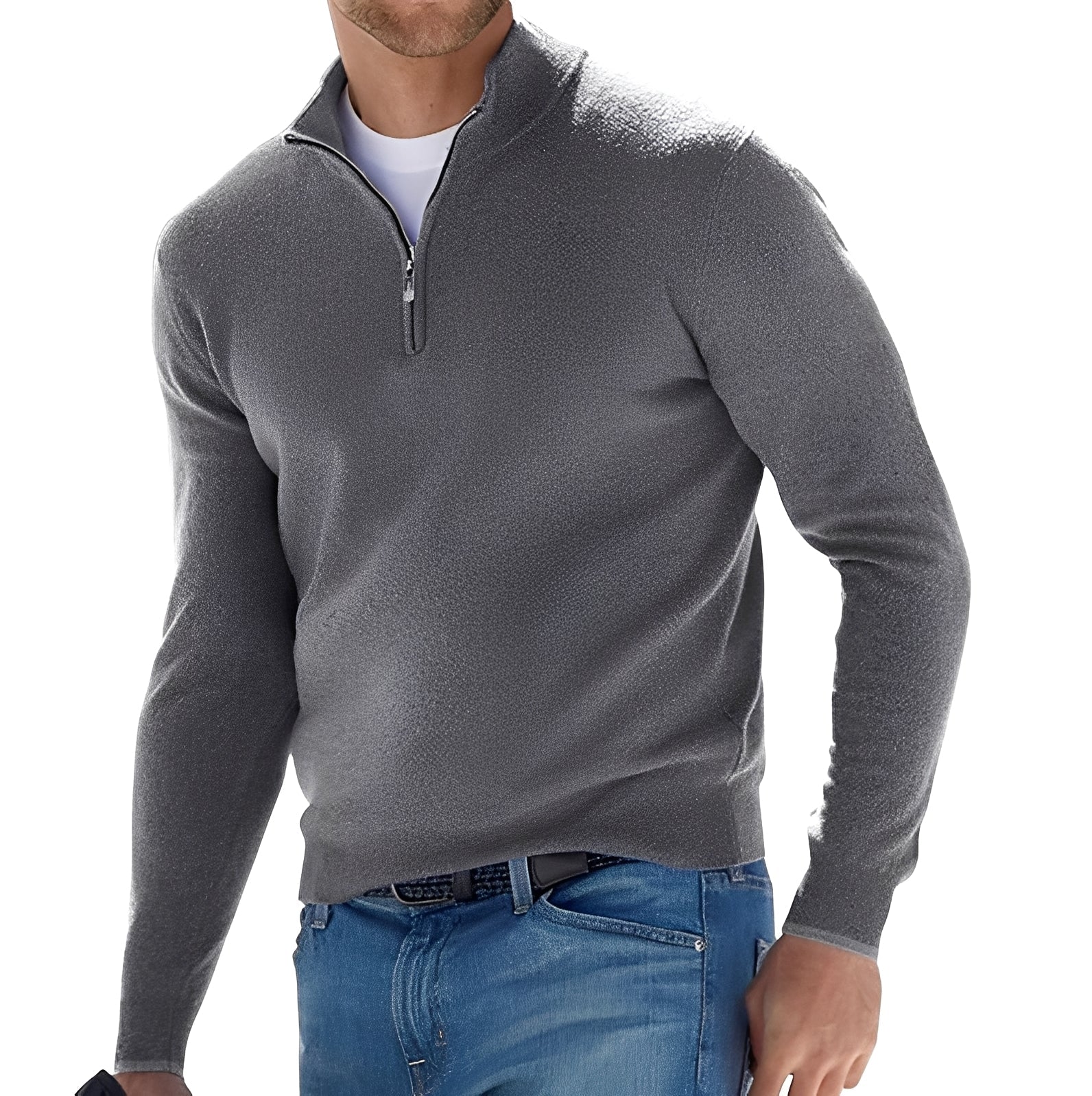 Eliott – Herrenpullover mit Reißverschluss und modernem Design