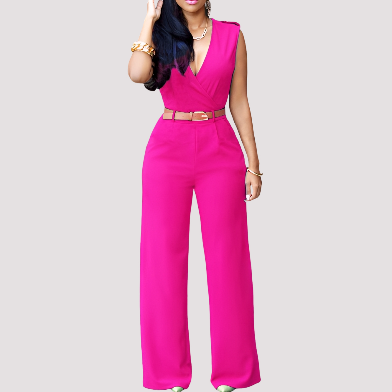 Esther - Schicker Jumpsuit mit Gürtel für Damen