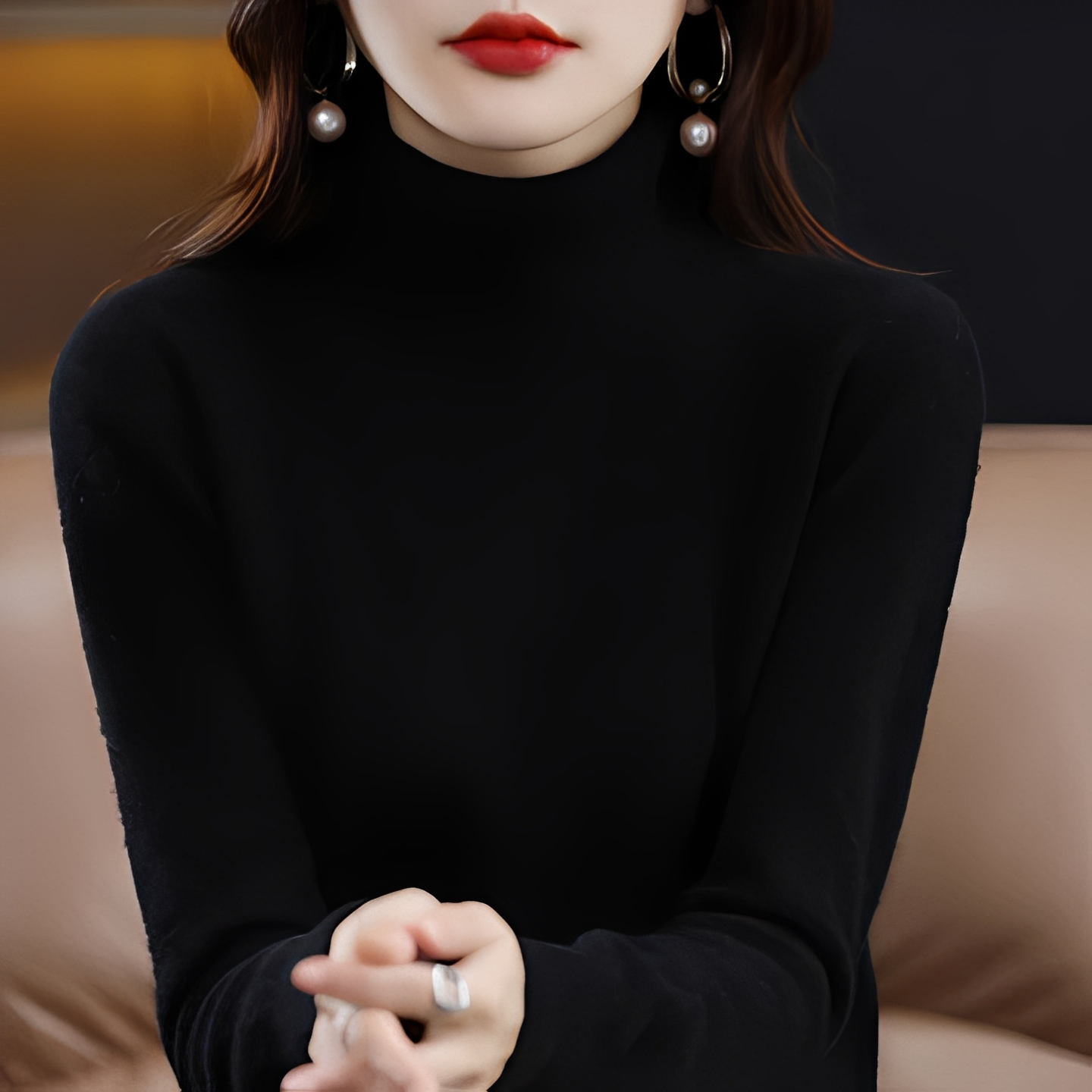 Katerly - Damen Rollkragenpullover für den Winter