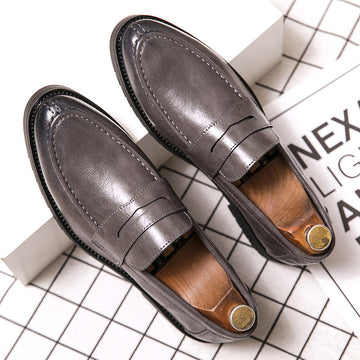 Edward - Elegante Penny Loafers mit runder Spitze für Herren