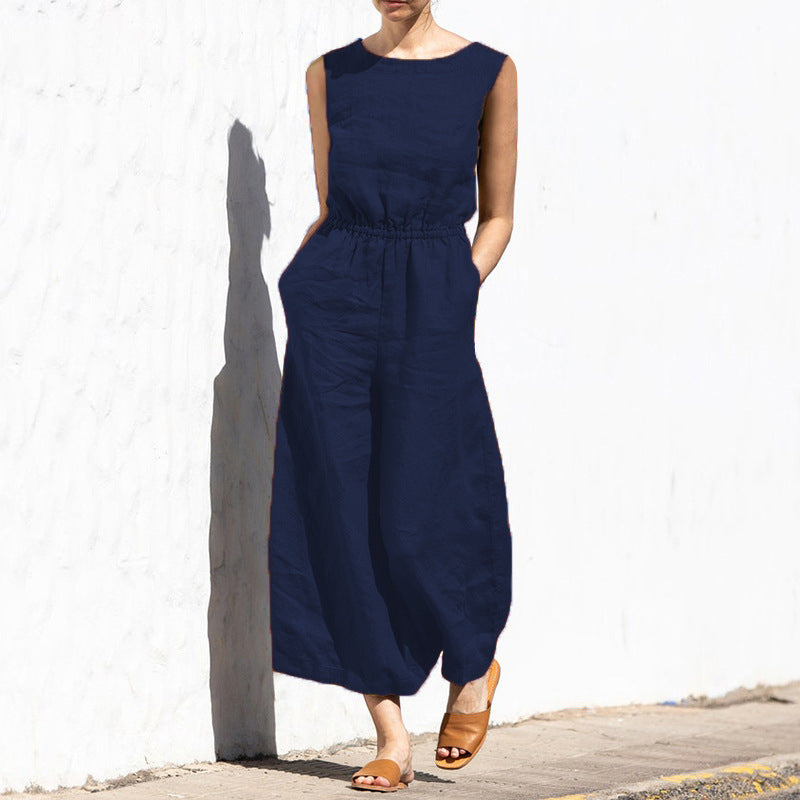 Angela - Ärmelloser, lässiger Jumpsuit für Frauen