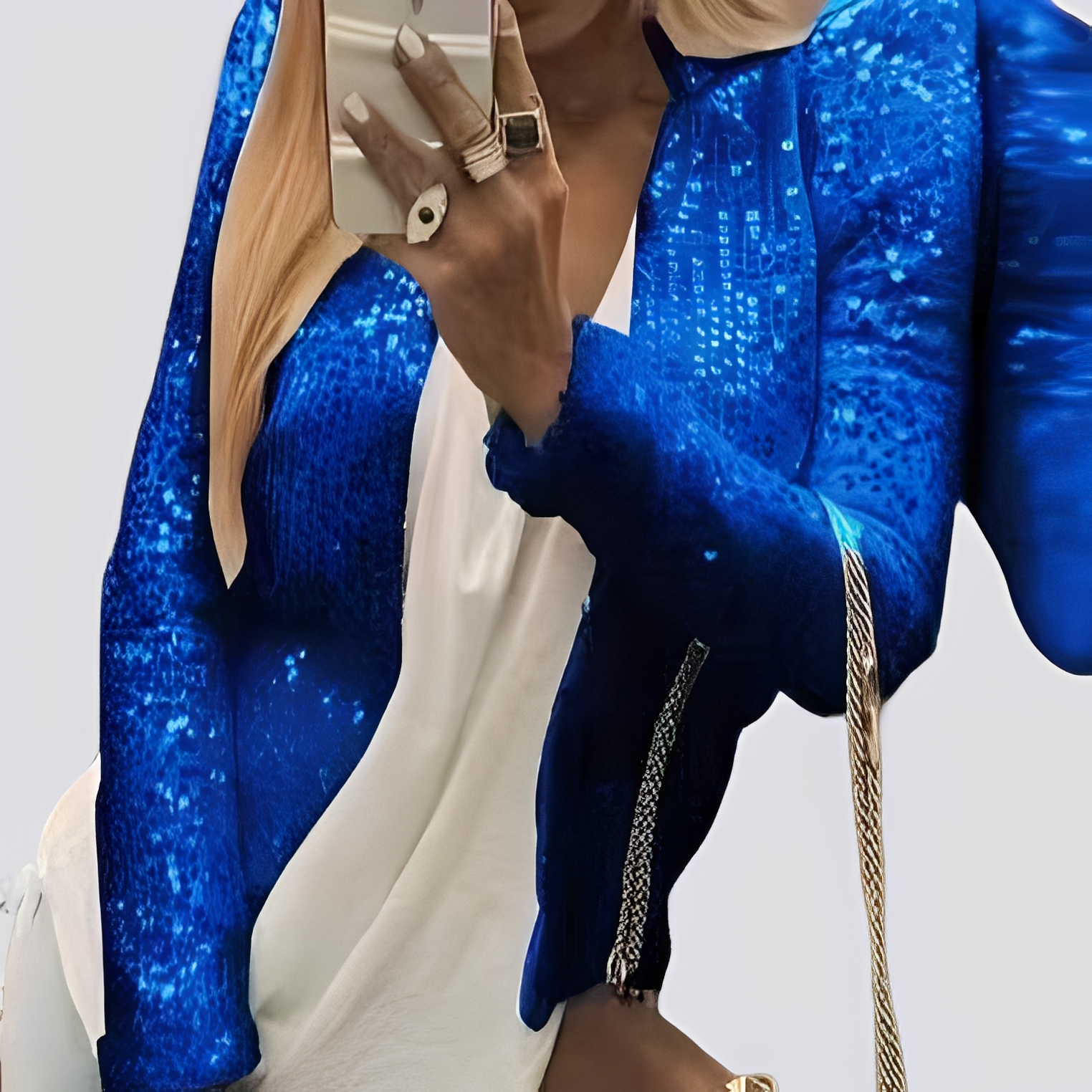 Isabelle - Eleganter kurzer Paillettenblazer für Damen