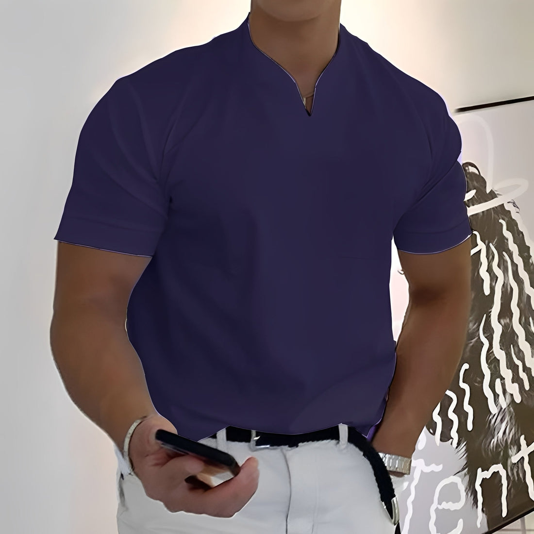 Joel - Lässiges Hemd mit Gummizug für Männer