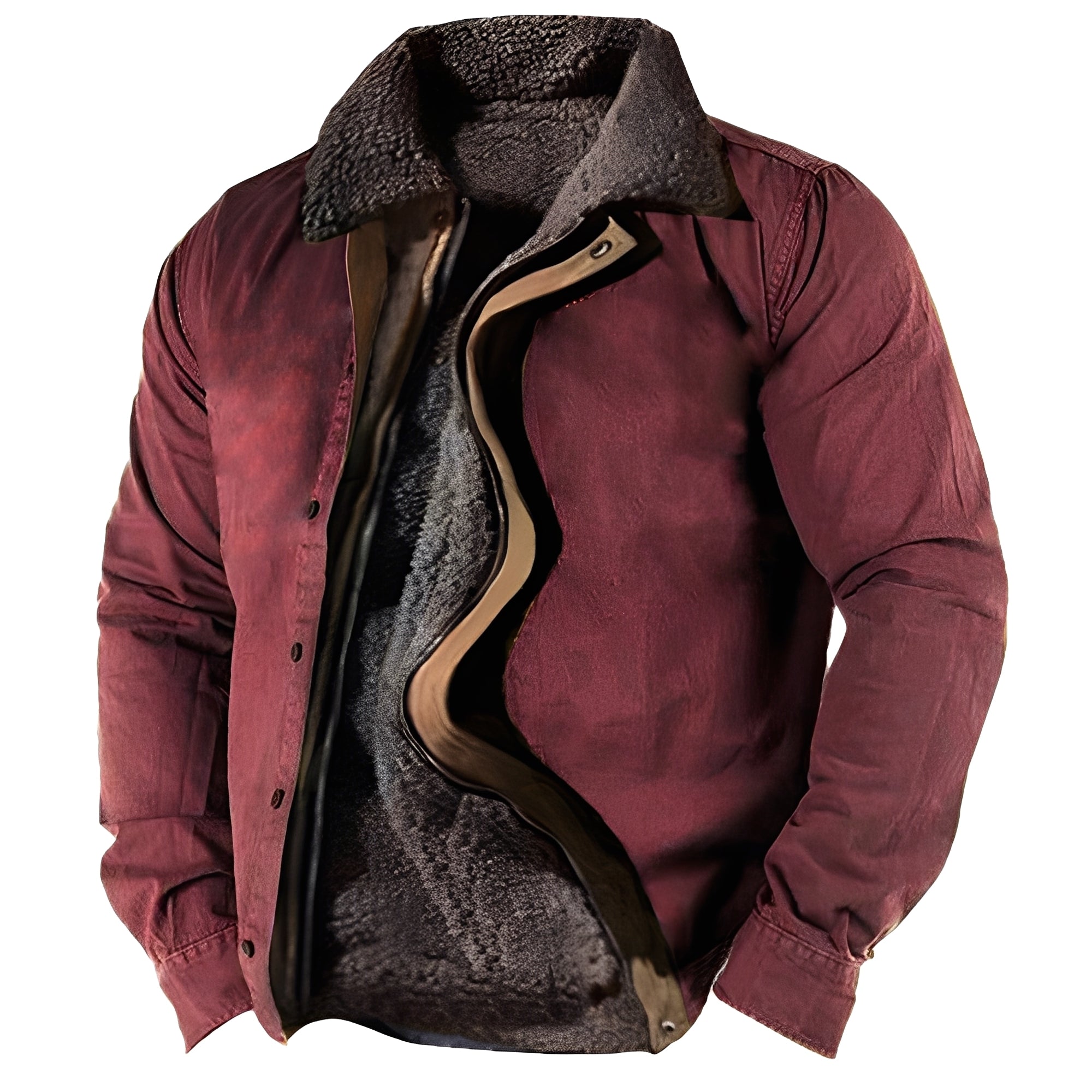 Hubert - Herrenjacke mit klassischem Stil und Sherpa-Futter